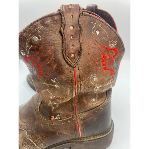Justin Gypsy Gemma Cowgirl Western Brown Boots Stitching 8 - Picture 8 of 12